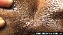HD I'm Spreading Open My Tight Shaved Pussy And Big Ass Sphincter While Completely Nude, While Wiggling And Shaking My Sexy Hips Closeup, Skinny Hot Black Whore Sheisnovember Is Erotically Poking Out Her Big Butt On The Couch on Msnovember